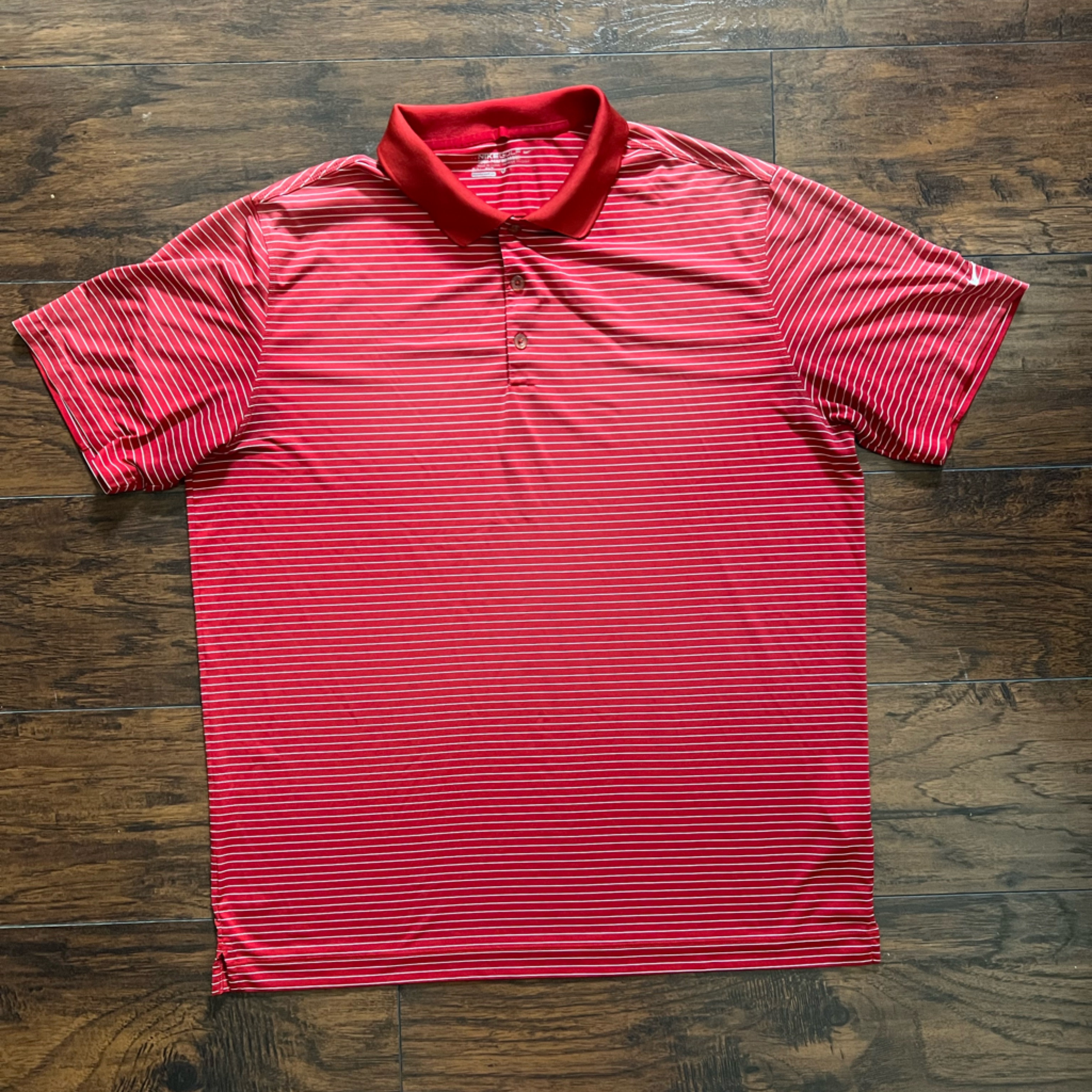 Nike Golf Tour Performance Polo Shirt Mens Xl Red Stripe